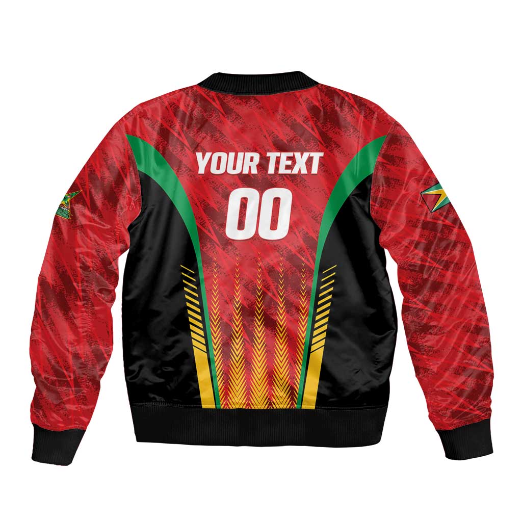 Custom Amazon Warriors Guyana Cricket Bomber Jacket Ready For Glory Red Version - Wonder Print Shop