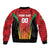 Custom Amazon Warriors Guyana Cricket Bomber Jacket Ready For Glory Red Version - Wonder Print Shop