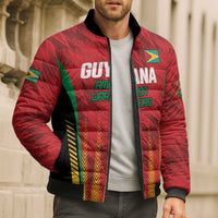 Custom Amazon Warriors Guyana Cricket Bomber Puffer Jacket Ready For Glory Red Version - Wonder Print Shop