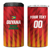 Custom Amazon Warriors Guyana Cricket 4 in 1 Can Cooler Tumbler Ready For Glory Red Version - Wonder Print Shop