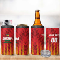 Custom Amazon Warriors Guyana Cricket 4 in 1 Can Cooler Tumbler Ready For Glory Red Version - Wonder Print Shop