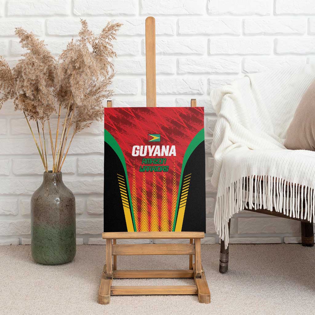 Custom Amazon Warriors Guyana Cricket Canvas Wall Art Ready For Glory Red Version - Wonder Print Shop