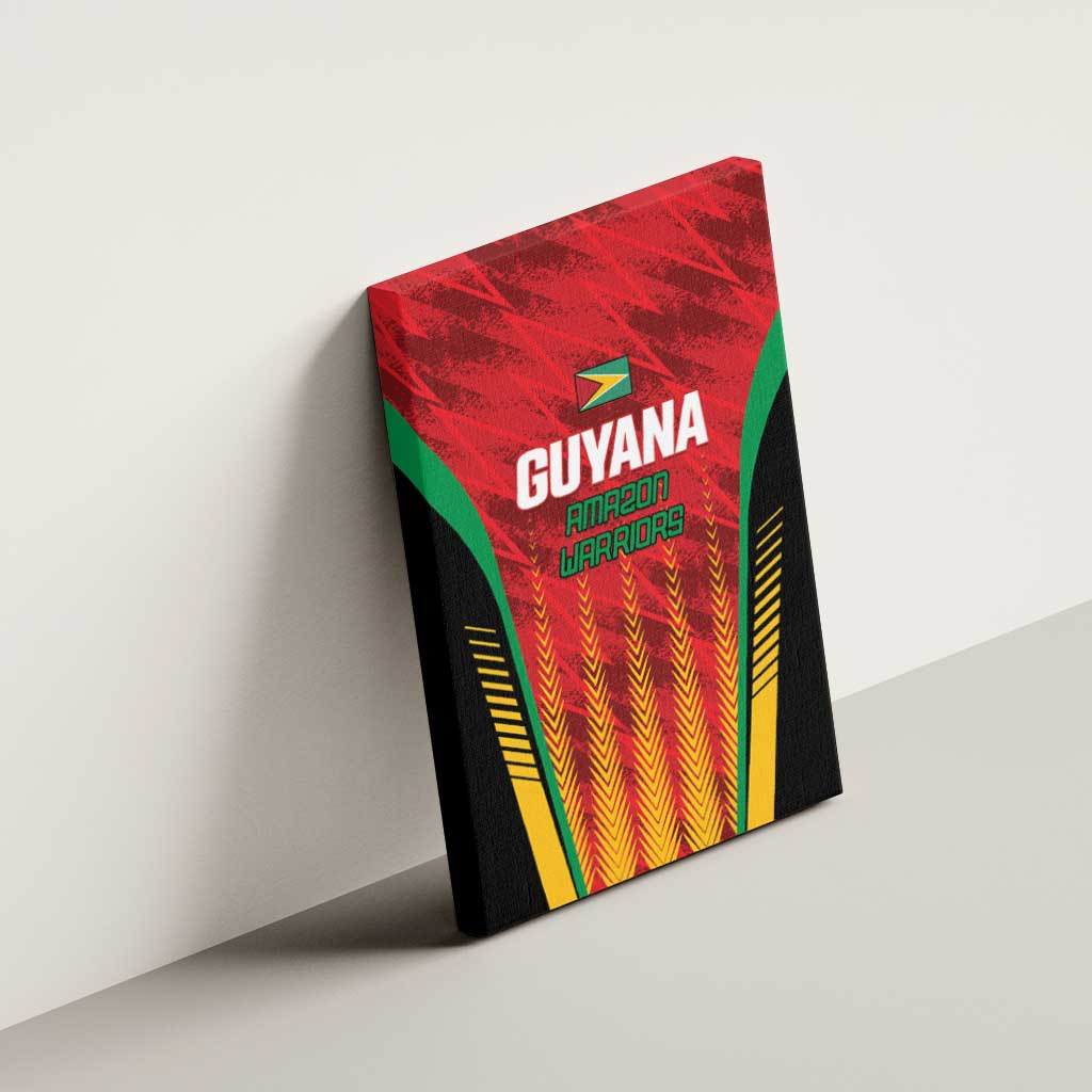 Custom Amazon Warriors Guyana Cricket Canvas Wall Art Ready For Glory Red Version - Wonder Print Shop