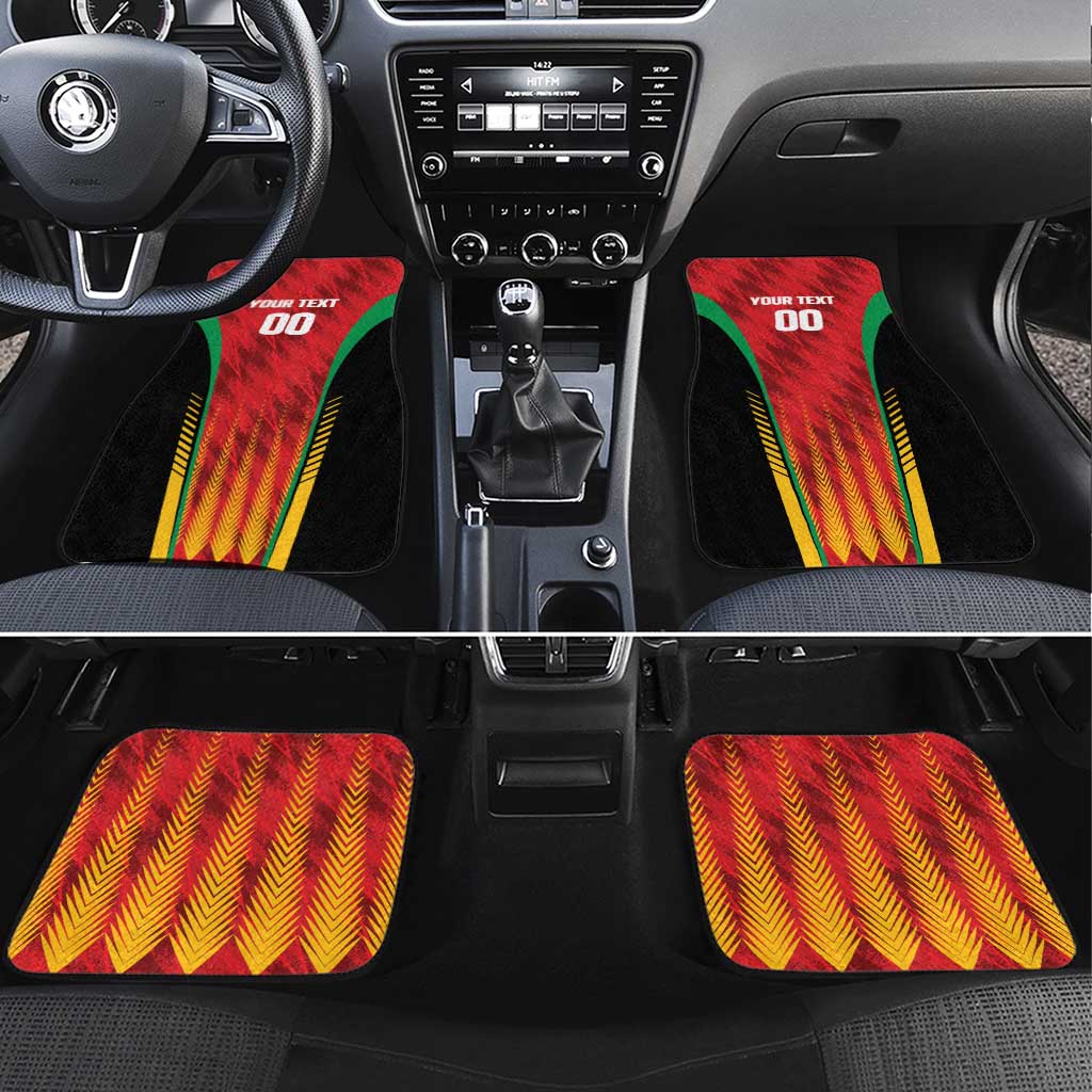 Custom Amazon Warriors Guyana Cricket Car Mats Ready For Glory Red Version - Wonder Print Shop