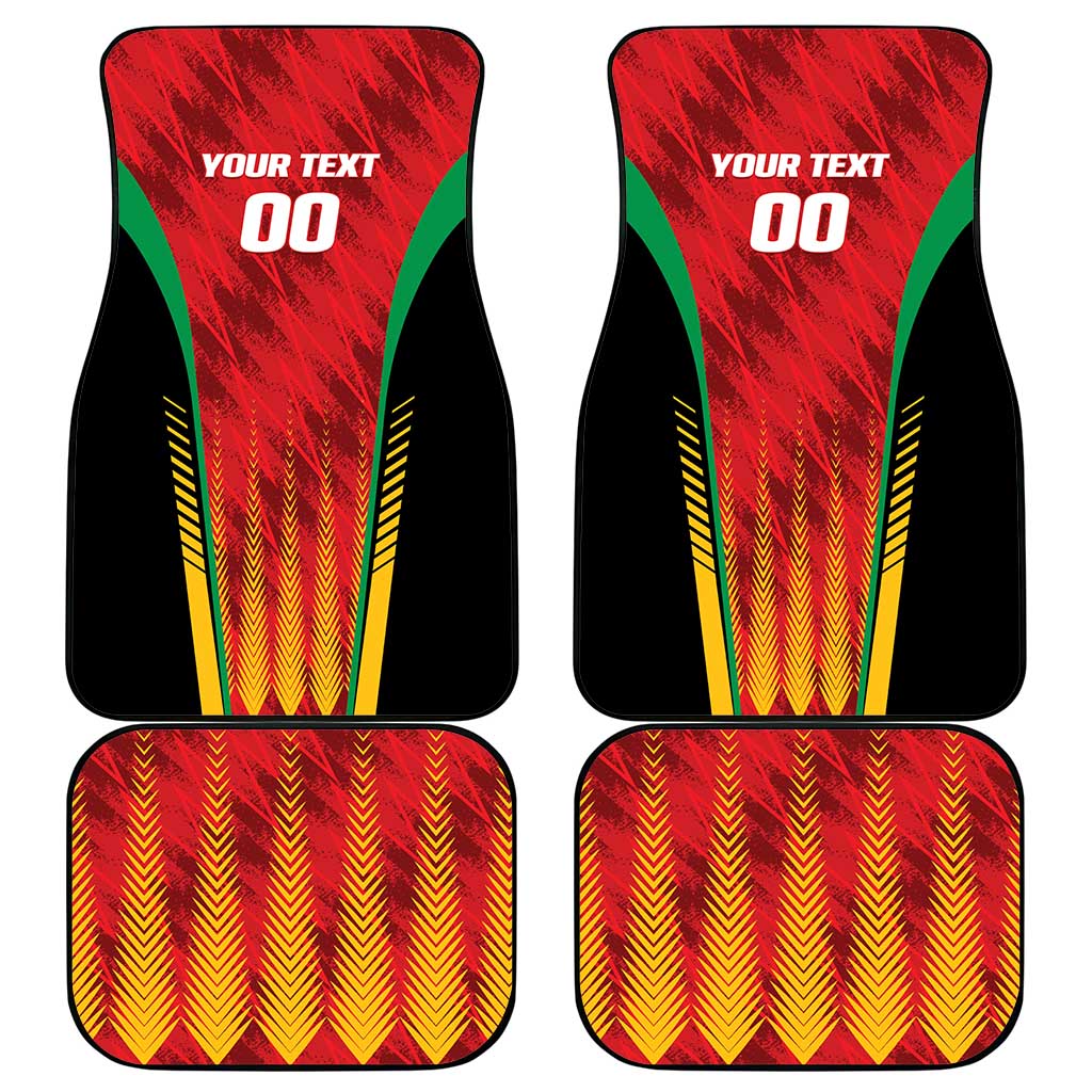 Custom Amazon Warriors Guyana Cricket Car Mats Ready For Glory Red Version - Wonder Print Shop