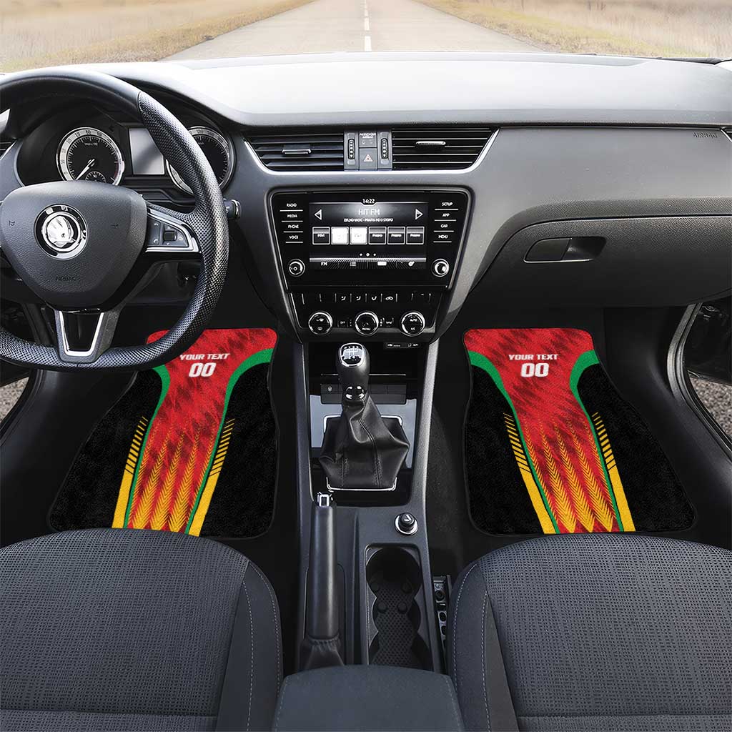 Custom Amazon Warriors Guyana Cricket Car Mats Ready For Glory Red Version - Wonder Print Shop