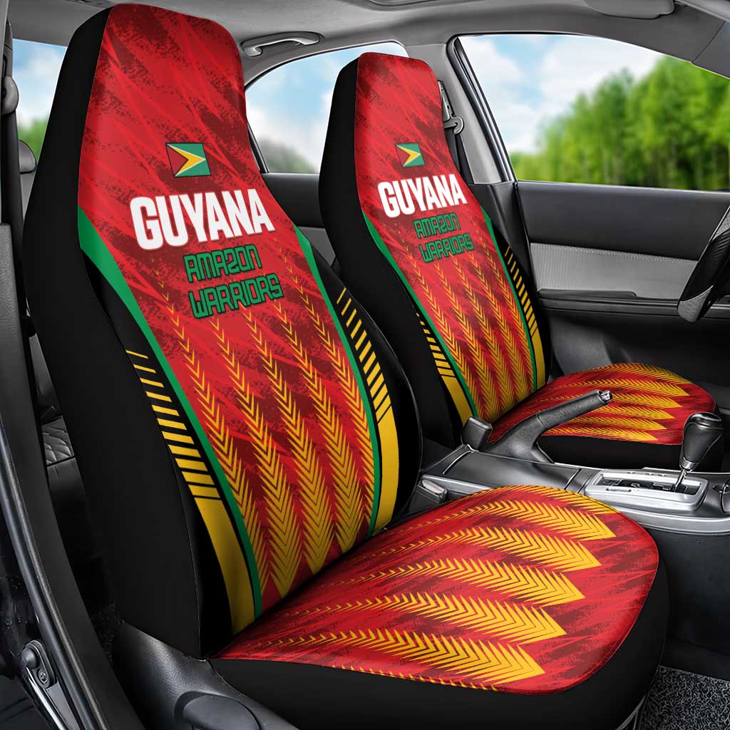 Custom Amazon Warriors Guyana Cricket Car Seat Cover Ready For Glory Red Version - Wonder Print Shop