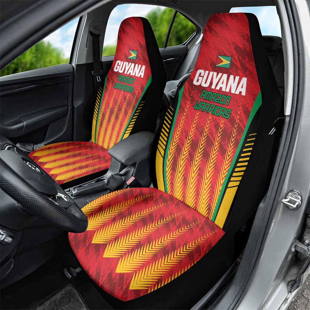 Custom Amazon Warriors Guyana Cricket Car Seat Cover Ready For Glory Red Version - Wonder Print Shop