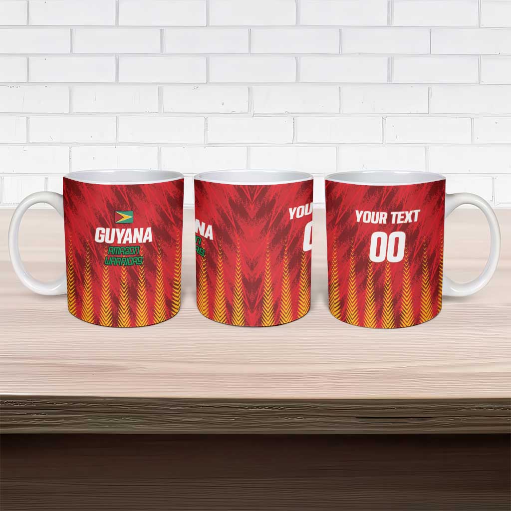 Custom Amazon Warriors Guyana Cricket Ceramic Mug Ready For Glory Red Version - Wonder Print Shop