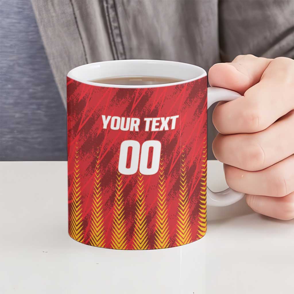 Custom Amazon Warriors Guyana Cricket Ceramic Mug Ready For Glory Red Version - Wonder Print Shop