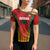 Custom Amazon Warriors Guyana Cricket Cross Shoulder Shirt Ready For Glory Red Version - Wonder Print Shop