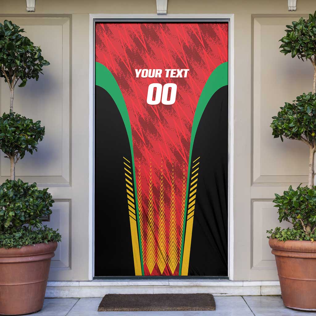 Custom Amazon Warriors Guyana Cricket Door Cover Ready For Glory Red Version - Wonder Print Shop