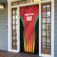 Custom Amazon Warriors Guyana Cricket Door Cover Ready For Glory Red Version - Wonder Print Shop