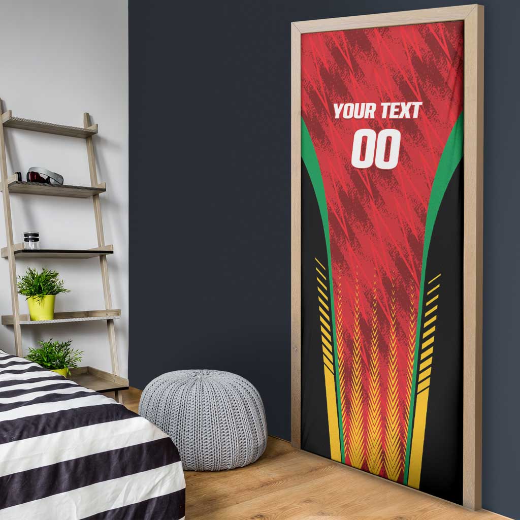 Custom Amazon Warriors Guyana Cricket Door Cover Ready For Glory Red Version - Wonder Print Shop