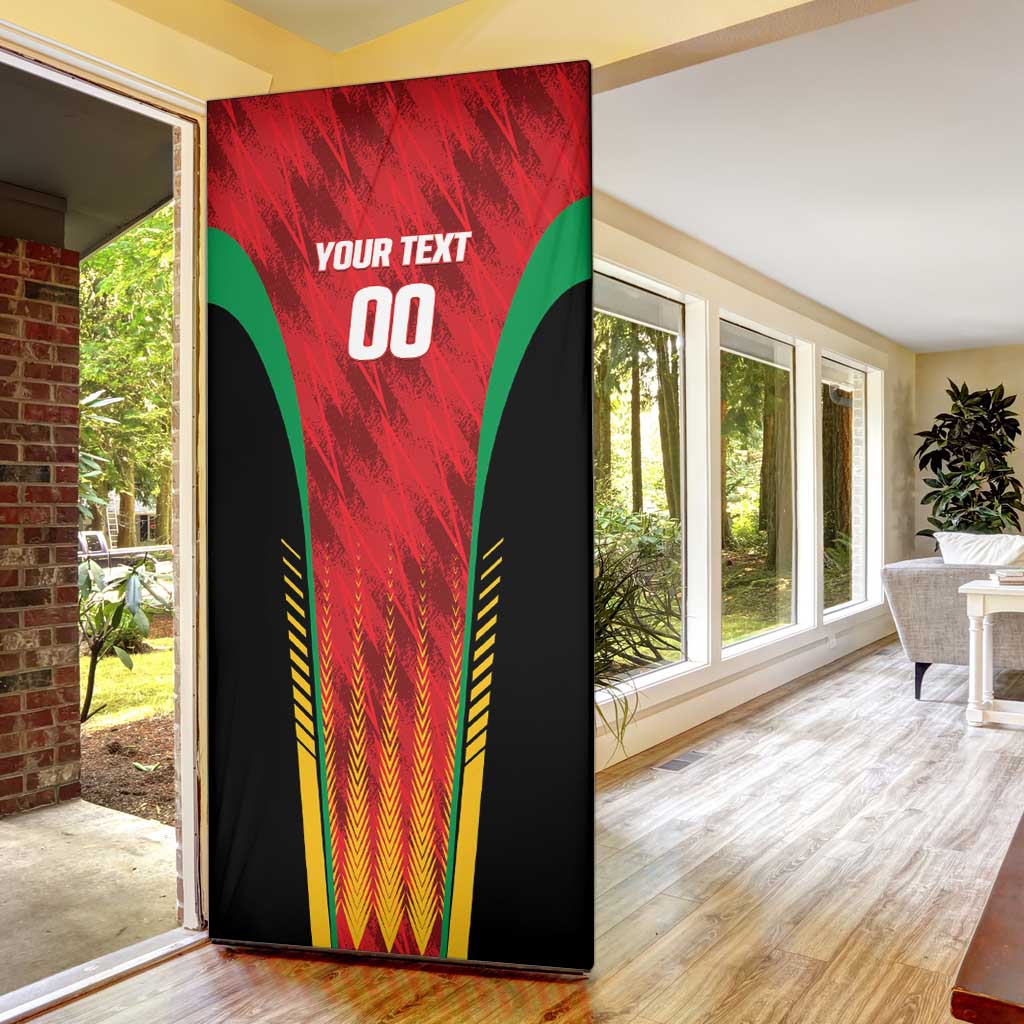 Custom Amazon Warriors Guyana Cricket Door Cover Ready For Glory Red Version - Wonder Print Shop