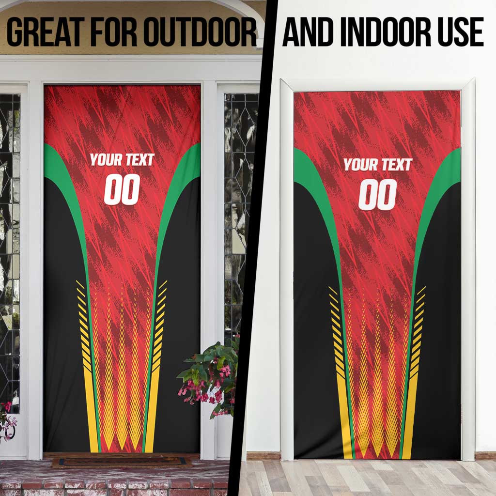 Custom Amazon Warriors Guyana Cricket Door Cover Ready For Glory Red Version - Wonder Print Shop