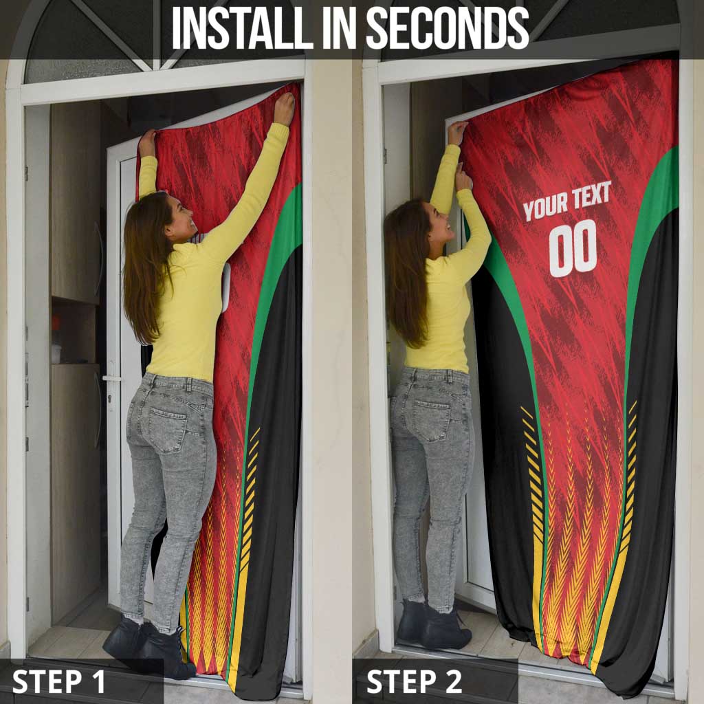 Custom Amazon Warriors Guyana Cricket Door Cover Ready For Glory Red Version - Wonder Print Shop