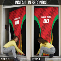 Custom Amazon Warriors Guyana Cricket Door Cover Ready For Glory Red Version - Wonder Print Shop