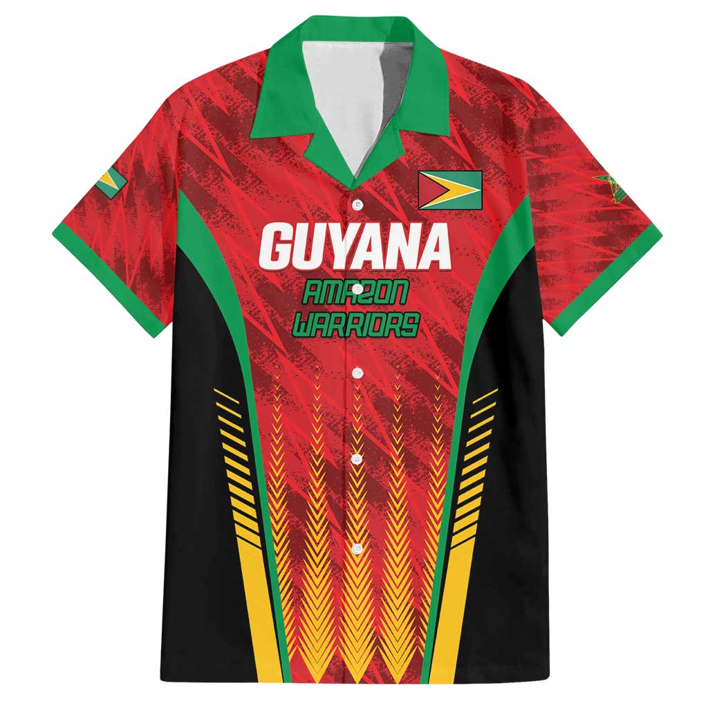 Custom Amazon Warriors Guyana Cricket Family Matching Long Sleeve Bodycon Dress and Hawaiian Shirt Ready For Glory Red Version - Wonder Print Shop
