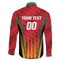 Custom Amazon Warriors Guyana Cricket Family Matching Long Sleeve Bodycon Dress and Hawaiian Shirt Ready For Glory Red Version - Wonder Print Shop