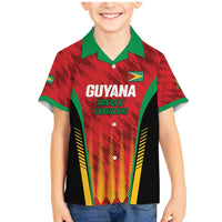 Custom Amazon Warriors Guyana Cricket Family Matching Mermaid Dress and Hawaiian Shirt Ready For Glory Red Version - Wonder Print Shop
