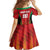 Custom Amazon Warriors Guyana Cricket Family Matching Off Shoulder Maxi Dress and Hawaiian Shirt Ready For Glory Red Version - Wonder Print Shop