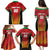 Custom Amazon Warriors Guyana Cricket Family Matching Puletasi and Hawaiian Shirt Ready For Glory Red Version - Wonder Print Shop