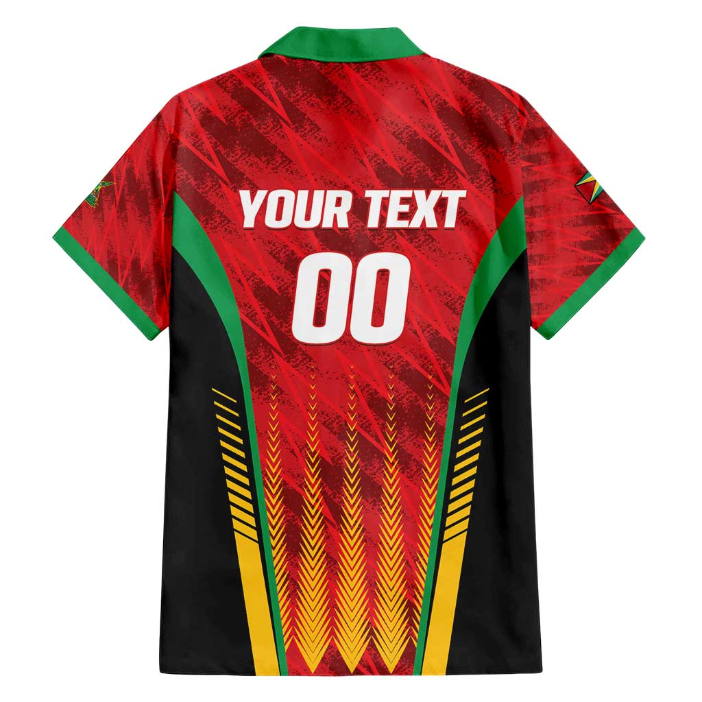 Custom Amazon Warriors Guyana Cricket Family Matching Short Sleeve Bodycon Dress and Hawaiian Shirt Ready For Glory Red Version - Wonder Print Shop