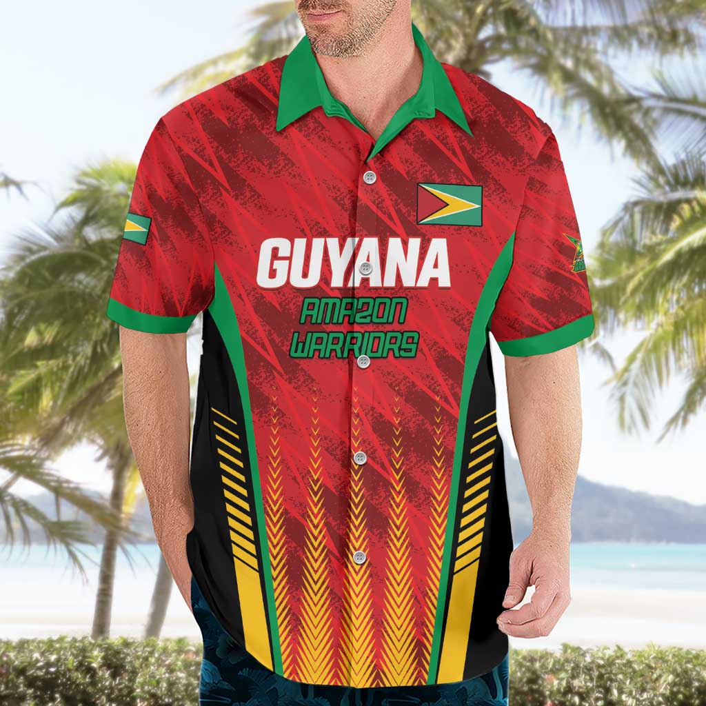 Custom Amazon Warriors Guyana Cricket Hawaiian Shirt Ready For Glory Red Version - Wonder Print Shop