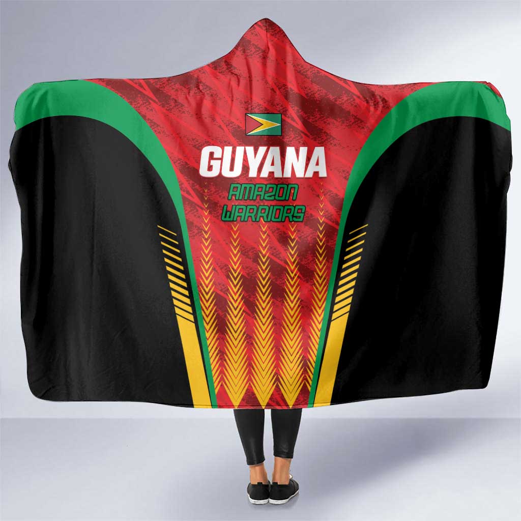 Custom Amazon Warriors Guyana Cricket Hooded Blanket Ready For Glory Red Version - Wonder Print Shop