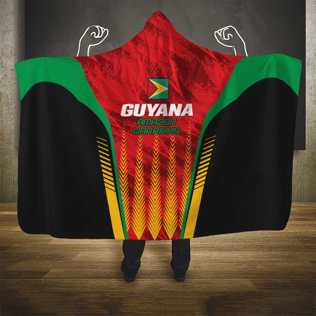Custom Amazon Warriors Guyana Cricket Hooded Blanket Ready For Glory Red Version - Wonder Print Shop
