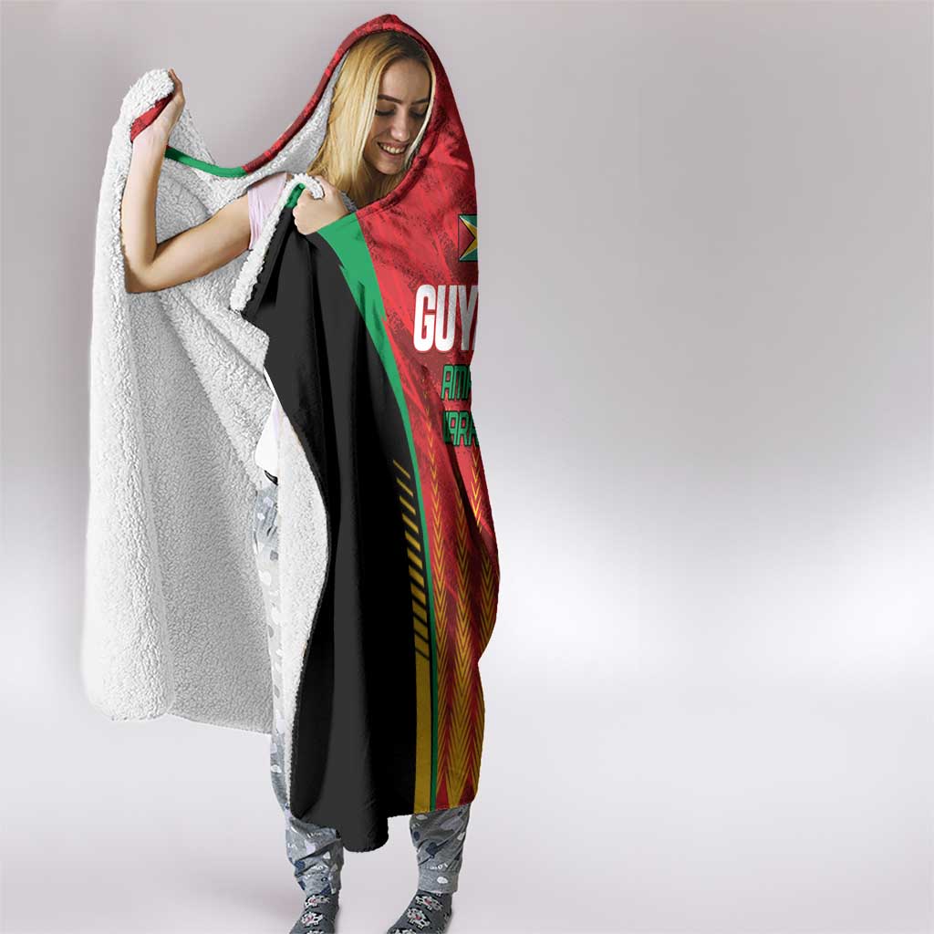 Custom Amazon Warriors Guyana Cricket Hooded Blanket Ready For Glory Red Version - Wonder Print Shop