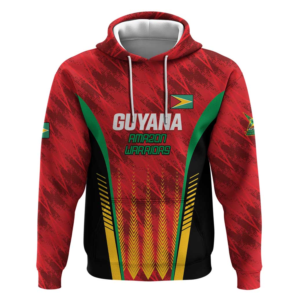 Custom Amazon Warriors Guyana Cricket Hoodie Ready For Glory Red Version - Wonder Print Shop