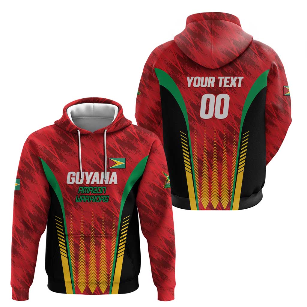 Custom Amazon Warriors Guyana Cricket Hoodie Ready For Glory Red Version - Wonder Print Shop