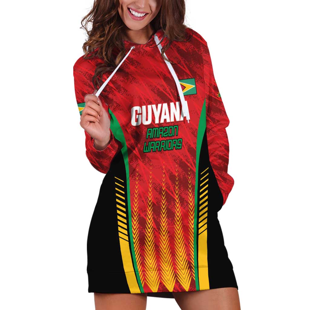 Custom Amazon Warriors Guyana Cricket Hoodie Dress Ready For Glory Red Version - Wonder Print Shop