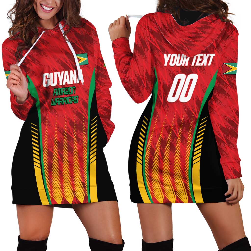 Custom Amazon Warriors Guyana Cricket Hoodie Dress Ready For Glory Red Version - Wonder Print Shop