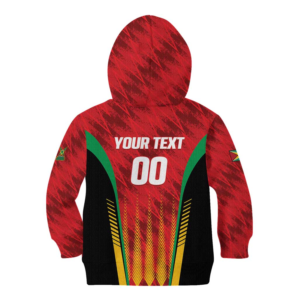 Custom Amazon Warriors Guyana Cricket Kid Hoodie Ready For Glory Red Version - Wonder Print Shop