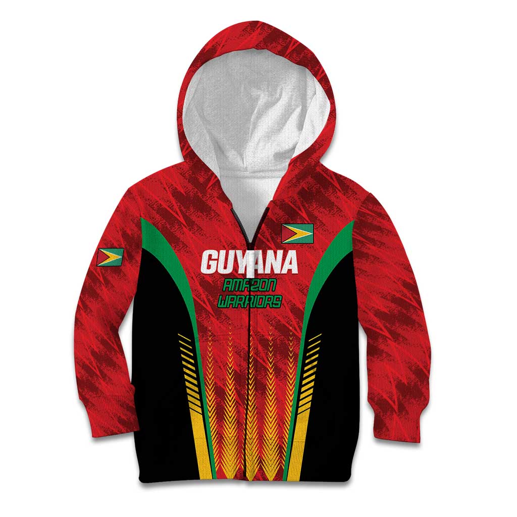 Custom Amazon Warriors Guyana Cricket Kid Hoodie Ready For Glory Red Version - Wonder Print Shop