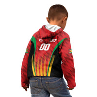 Custom Amazon Warriors Guyana Cricket Kid Hoodie Ready For Glory Red Version - Wonder Print Shop