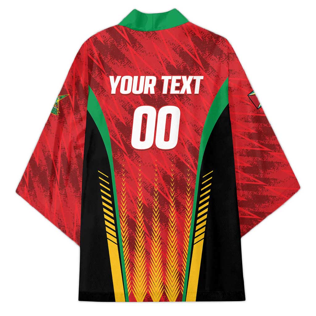Custom Amazon Warriors Guyana Cricket Kimono Ready For Glory Red Version - Wonder Print Shop