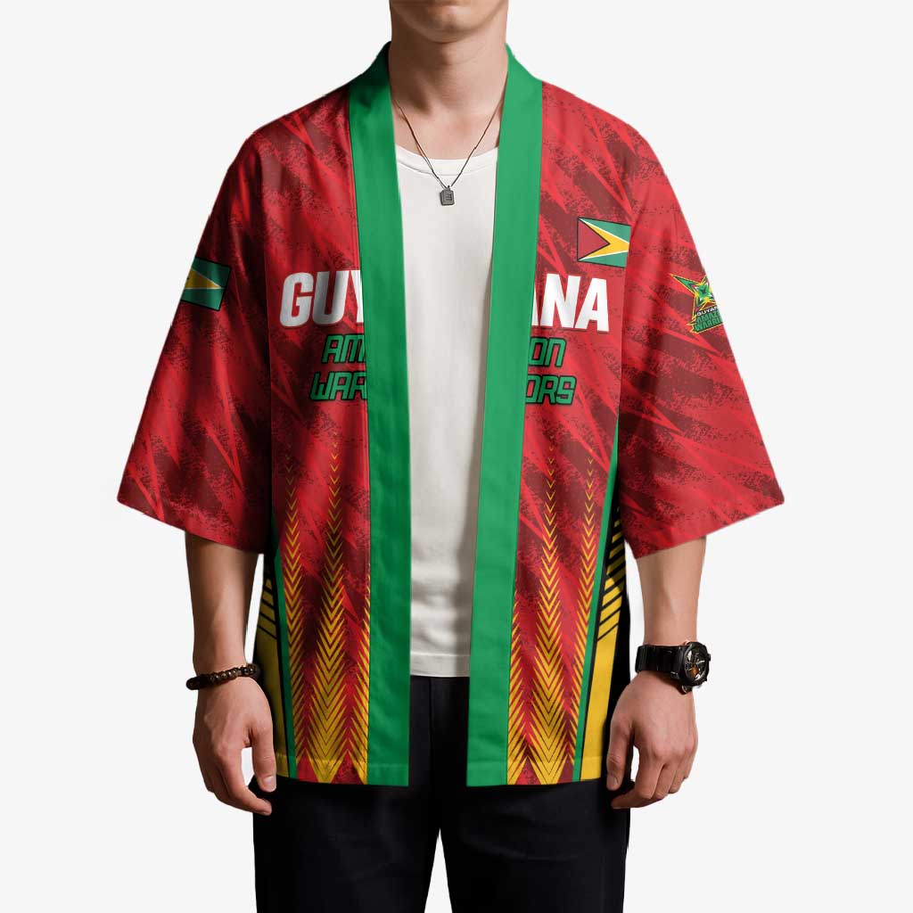 Custom Amazon Warriors Guyana Cricket Kimono Ready For Glory Red Version - Wonder Print Shop