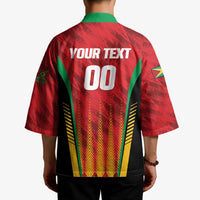 Custom Amazon Warriors Guyana Cricket Kimono Ready For Glory Red Version - Wonder Print Shop