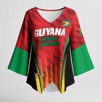 Custom Amazon Warriors Guyana Cricket Kimono Sleeve Blouse Ready For Glory Red Version - Wonder Print Shop