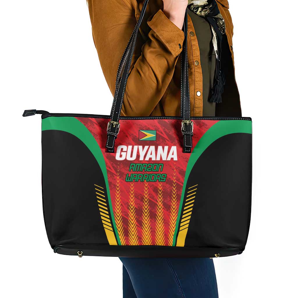 Custom Amazon Warriors Guyana Cricket Leather Tote Bag Ready For Glory Red Version - Wonder Print Shop