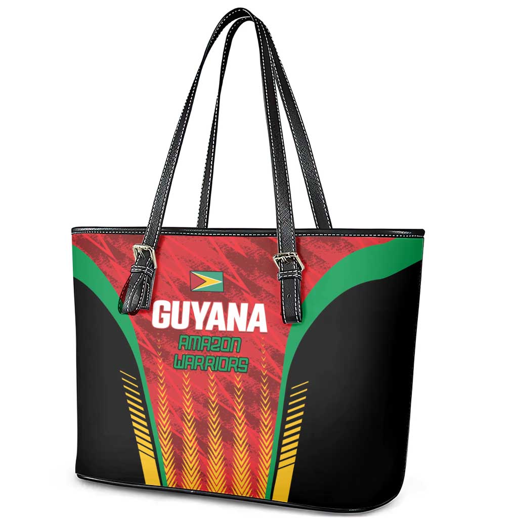 Custom Amazon Warriors Guyana Cricket Leather Tote Bag Ready For Glory Red Version - Wonder Print Shop