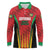Custom Amazon Warriors Guyana Cricket Long Sleeve Polo Shirt Ready For Glory Red Version - Wonder Print Shop
