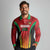 Custom Amazon Warriors Guyana Cricket Long Sleeve Polo Shirt Ready For Glory Red Version - Wonder Print Shop