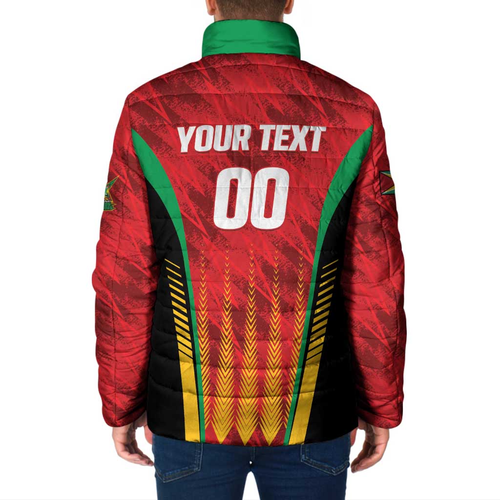 Custom Amazon Warriors Guyana Cricket Padded Jacket Ready For Glory Red Version - Wonder Print Shop
