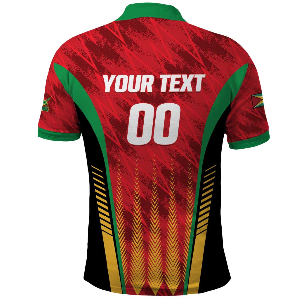 Custom Amazon Warriors Guyana Cricket Polo Shirt Ready For Glory Red Version - Wonder Print Shop