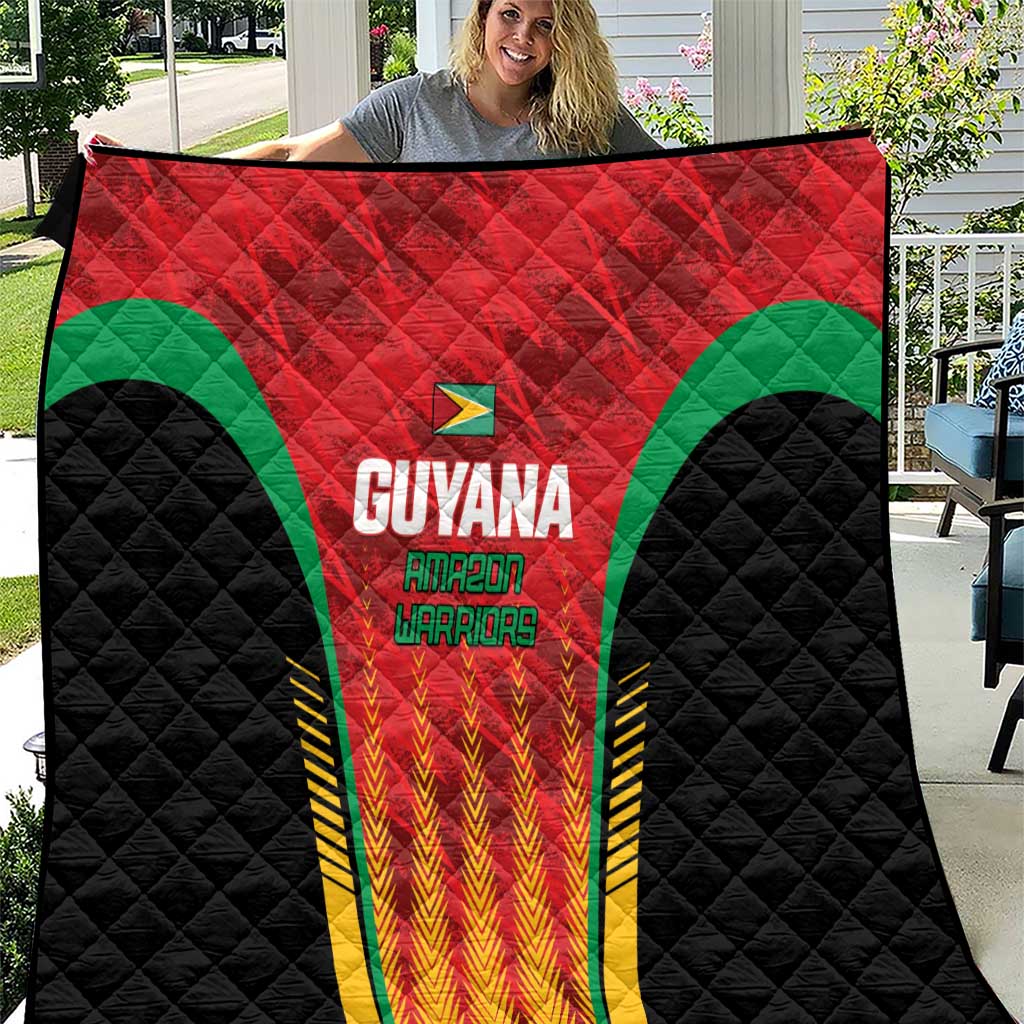 Custom Amazon Warriors Guyana Cricket Quilt Ready For Glory Red Version - Wonder Print Shop
